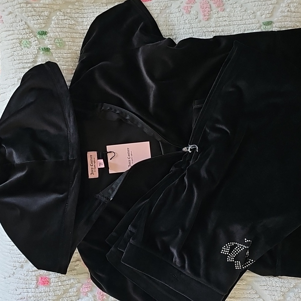 Juicy Couture Black Velour Sweatpants Authentic!